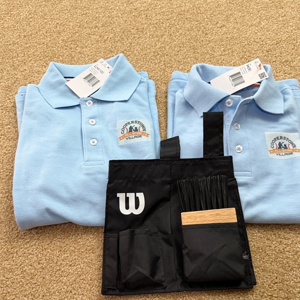 Light Blue Polo Shirts with Black Organizer